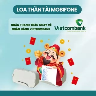 Loa ngân hàng VIETCOMBANK - Loa thông báo chuyển khoản - Loa thần tài MobiFone - Hàng chính hãng