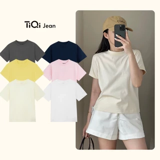Áo baby tee trơn basic cổ tròn nhiều màu TiQi Jeans chất cotton co giãn 2 chiều AB-01