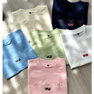 Áo thun baby tee nơ cherry TiQi Jeans A100