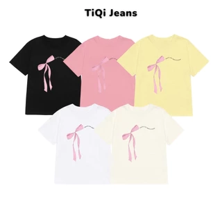 Áo thun baby tee Shares are appreciated in nơ lớn TiQi Jeans A107