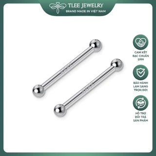 Khuyên tai bạc nữ TLEE giữ lỗ nhỏ nhắn chống viêm nhiễm sau bắn lỗ TLEE JEWELRY B0305