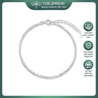 Lắc tay bạc nữ TLEE dây xù bắt sáng lấp lánh TLEE JEWELRY LT0100