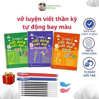 Bộ 3 Vở Luyện Viết Thần Kỳ TNBOOKS Tự Bay Mực Cho Bé Vào Lớp 1 - Luyện Viết Chữ Đẹp (4-6 Tuổi)