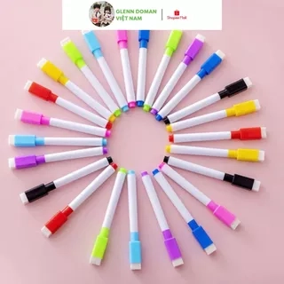 Bộ Bút Lông Viết Bảng Có Đầu Xóa Được dùng được cho bảng trắng, sách tô xoá thông minh cho bé