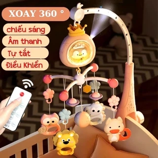 Đồ Chơi Treo Nôi Cho Bé TNBOOKS Xoay 360 Kích Thích Thị Giác Có Hộp Nhạc, Chế Độ Tự Tắt