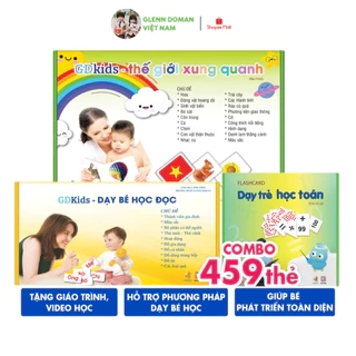 Flashcard - Combo kết hợp bộ thẻ Theo Phương Pháp Glenn Doman (Hộp 459 thẻ)