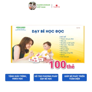 Flashcard Glenn Doman - Bộ 100 Thẻ Học Đọc Thông Minh Phát Triển Ngôn Ngữ Cho Trẻ Từ 0-6 Tuổi