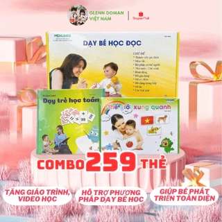 Flashcard, thẻ học thông minh cho bé, Combo 259 thẻ chuẩn Glenn Doman giáo dục sớm từ 0-6 tuổi (có hỗ trợ cách dạy)