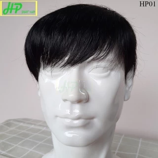 Tóc giả nam mái che hói đỉnh đầu HP SMART HAIR mã HP01, làm từ tóc thật