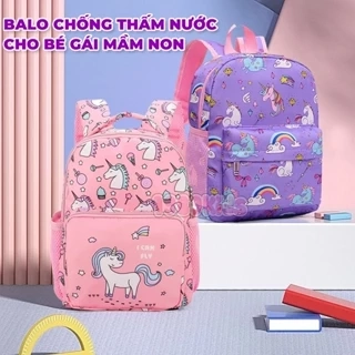 Balo cho bé gái đi học mẫu giáo mầm non 1989KIDS từ 2 đến 5 tuổi hình in elsa siêu nhẹ thoáng khí cao cấp BL27