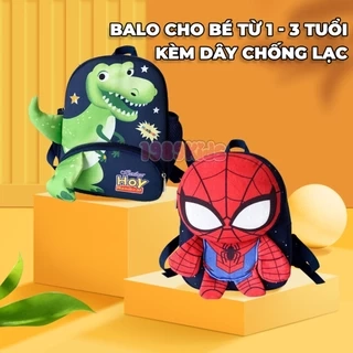 Balo cho bé trai bé gái 1989KIDS SHOP đi học mầm non mẫu giáo hình thú 3D đáng yêu phù hợp 1-3 tuổi BL12