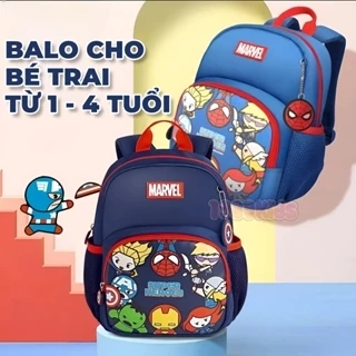 Balo cho bé trai đi học mẫu giáo mầm non từ 1 đến 4 tuổi 1989KIDS SHOP tuổi hình in người nhện siêu nhẹ thoáng khí BL26