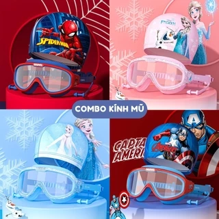 Kính bơi cho bé kèm mũ bơi 1989KIDS Kính bơi trẻ em cao cấp Combo mũ bơi,nút bịt tai,mắt kính chống mờ hơi nước YOUYOU