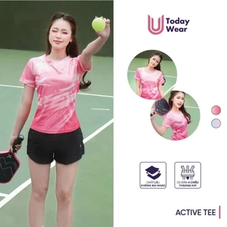 Áo thun thể thao nữ chạy bộ Active Tee thấm hút chơi cầu lông bóng bàn tập gym Today U Wear