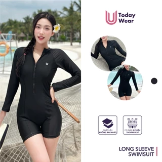 Đồ bơi liền thân dài tay nữ Long Sleeve Swimsuit Today U Wear chất liệu KIRA cao cấp