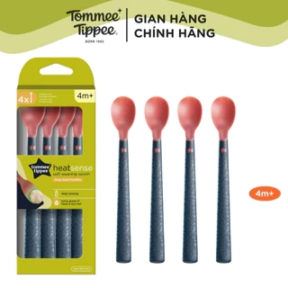 Thìa Ăn Dặm Có Báo Nhiệt Tommee Tippee Heat Sense, Cho Bé Từ 4 Tháng (Set 4 Thìa, Tách Lẻ)