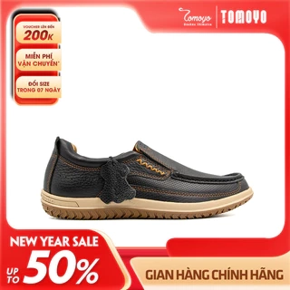 -Giày Lười Nam Da Nubuck Cao Cấp Tomoyo TMN23401