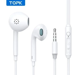 Tai nghe nhét tai TOPK F20 chống ồn có micro tích hợp điều khiển âm lượng