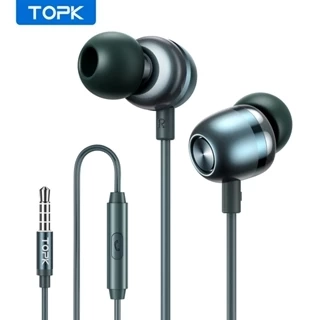 Tai nghe nhét tai TOPK F36 giắc cắm 3.5mm âm thanh siêu trầm có micro chất lượng cao