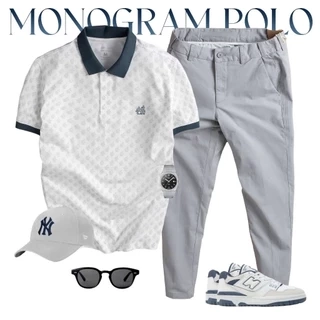 Áo polo nam TORANO MONOGRAM POLO in tràn họa tiết, chất thoáng khí, thoải mái, thanh lịch, sang trọng GSTP051