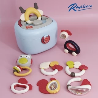 Bộ đồ chơi xúc xắc 8 món gặm nướu, lục lạc cao cấp cho bé RoyalCare 822-493-S8 đáng yêu, an toàn, âm thanh vui tai
