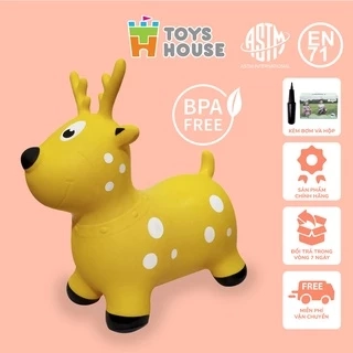 Thú nhún trẻ em bơm hơi cao cấp Toyshouse ( kèm bơm và hộp) - Xuất khẩu Mỹ (ASTM) và Châu Âu (EN71)