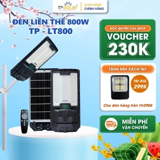 Đèn Liền Thể Năng Lượng Mặt Trời TP SOLAR Siêu Sáng, Đèn Sân Vườn Liền Thể Kép 800W, Cảm Biến Chuyển Động Bảo Hành 3 Năm
