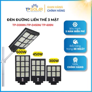 Đèn Năng Lượng Mặt Trời Sân Vườn TP SOLAR Đèn Đường Liền Thể Kép 500W,600W,800W Cảm Biến Chuyển Động, Bảo Hành 3 Năm