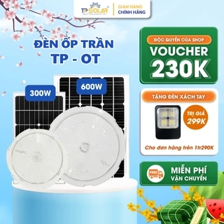 Đèn Ốp Trần Năng Lượng Mặt Trời TP SOLAR 3 Màu Ánh Sáng, Chíp LED 5054 Cao Cấp, Chống Nước IP68 - Bảo Hành 3 Năm