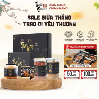 Set trà thảo mộc Triệu Gia gồm Long nhãn, Kỷ tử, Đông trùng hỗ trợ tăng cường sinh lý giúp ngủ ngon đẹp da