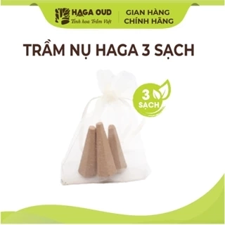 Trầm nụ Haga 3 Sạch, Hương thơm trầm hương ngọt ấm, Xông nhà tẩy uế - 3 NỤ