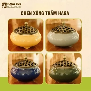 Chén xông trầm hương HAGA - Gốm sứ tráng men cao cấp, Màu sắc phong thủy