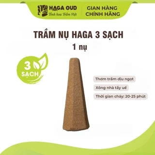 Trầm nụ Haga 3 Sạch, Hương thơm trầm hương ngọt ấm, Xông nhà tẩy uế - 1 NỤ