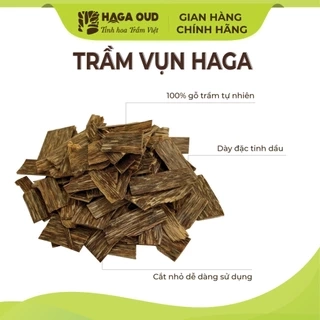 Trầm vụn Haga tự nhiên dày đặc tinh dầu, thơm hương trầm nguyên bản