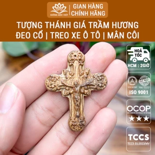 Mặt thánh giá trầm hương đeo tay, đeo cổ cho người Công Giáo - Xưởng Mộc Việt