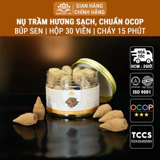 Nụ trầm hương khói ngược búp sen sạch chuẩn OCOP, ISO 9001 trầm xông nhà - Xưởng Mộc Việt