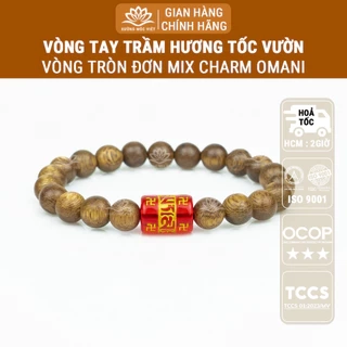 Vòng Tay Trầm Hương Theo Mệnh Tròn Đơn Mix Lu Thống Omani XƯỞNG MỘC VIỆT Mang Lại May Mắn Bình An