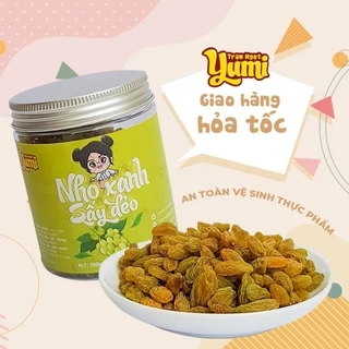 Nho xanh sấy dẻo Ô mai Yumi hoa quả khô chua ngọt ăn vặt trái cây thơm ngon