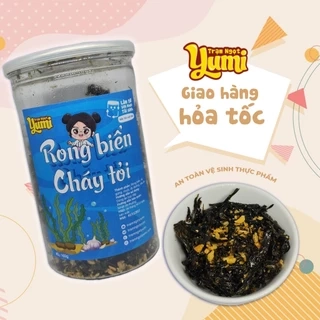Rong biển cháy tỏi Trạm ngọt Yumi sấy khô thơm đậm vị ăn vặt ăn cơm đều ngon 150g
