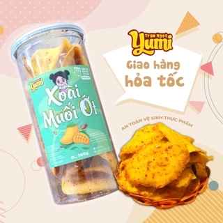 Xoài sấy dẻo muối ớt Trạm ngọt Yumi đồ ăn vặt hoa quả trái cây khô chua ngọt cay thơm ngon vệ sinh