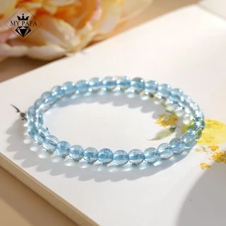 Vòng Tay Thạch Anh Trắng Blue Sky Trong Xanh Brazil MYPAPA - Điều hoà cảm xúc