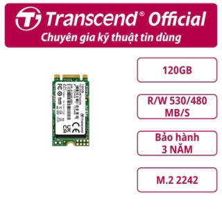 SSD gắn trong Transcend MTS420S 120GB M.2 2242 SATA III 3D-NAND upto 530MB/s - Bảo hành 3 năm