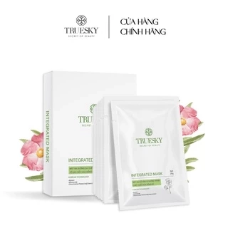 Hộp 10 miếng mặt nạ dưỡng trắng và ngừa lão hoá Truesky Integrated Mask chiết xuất hoa hồng đá 25g/miếng