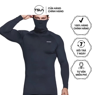Áo giữ nhiệt nam LÓT LÔNG DEVOPS cổ lọ tay dài form ôm body gym chạy bộ đá bóng rổ TSLA DET2022