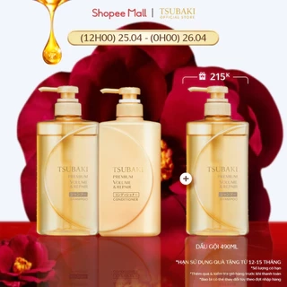 Bộ đôi gội xả Phục hồi hư tổn nặng & giảm gãy rụng - Công nghệ Ion Tsubaki Premium EX Intensive Repair 490ml/chai