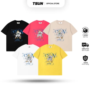 Áo Thun TSUN Dalmatian Tee - 5 Màu - [UNISEX] - In Chó Đốm - Nam/Nữ - Local Brand - Streetwear - Trắng/Đen/Hồng/Vàng/Be