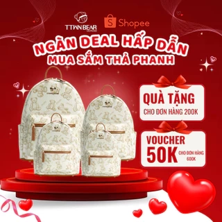Balo TTWN BEAR chính hãng - TN2903 da nữ đi học, đi chơi thời trang, cặp học sinh, balo cao cấp