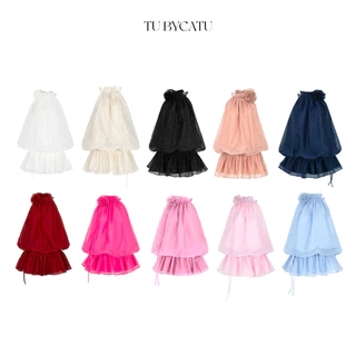 TUBYCATU | Áo Lily (Không kèm quần) chất liệu vải organza đính hoa nhiều màu