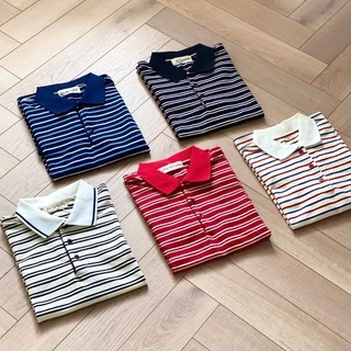 TUBYCATU | Áo polo sọc tay ngắn nhiều màu