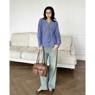 TUBYCATU | Áo sơ mi sọc calista shirt phối bèo